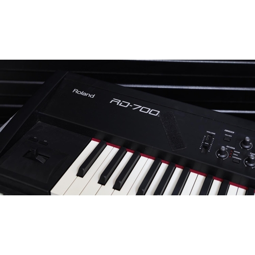 348 - Status Quo - stage used Roland RD-700NX digital stage piano, made in Japan, ser. no. Z1B8173, with f... 