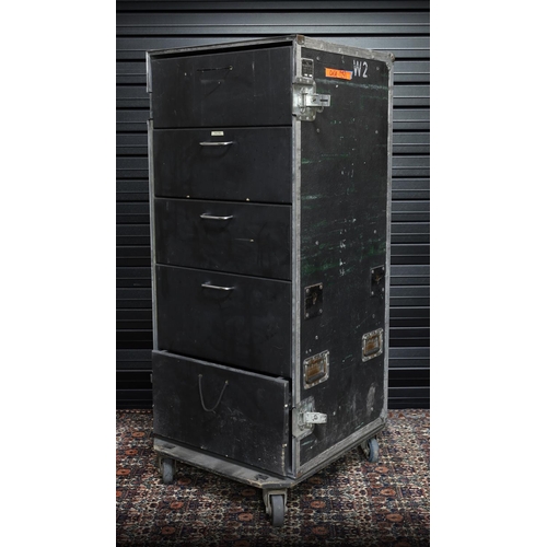 351 - Status Quo - tour used Packhorse Guitar Tech flight case on wheels enclosing a multi-drawer interior... 