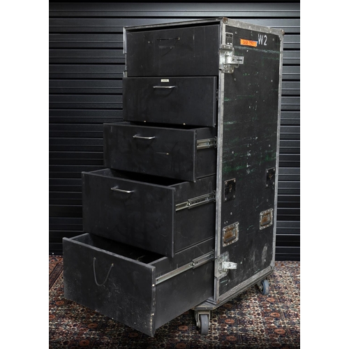 351 - Status Quo - tour used Packhorse Guitar Tech flight case on wheels enclosing a multi-drawer interior... 