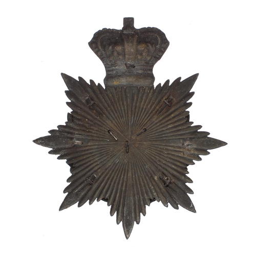 1165 - The 2nd Volunteer Battalion West Yorkishire Regiment helmet badge, the Brunswick Star plate around a... 