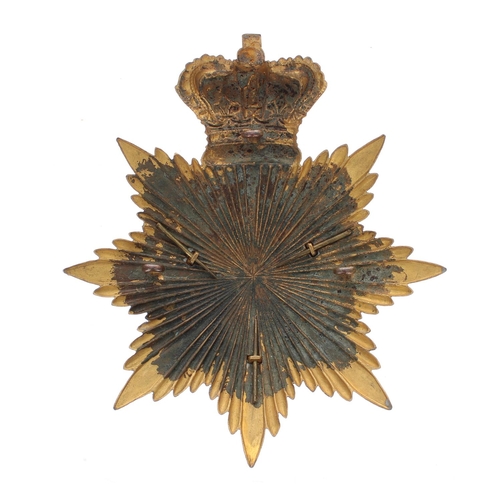 1166 - Royal Military Academy helmet badge, the Brunswick Star plate around a laurel garland enclosing the ... 