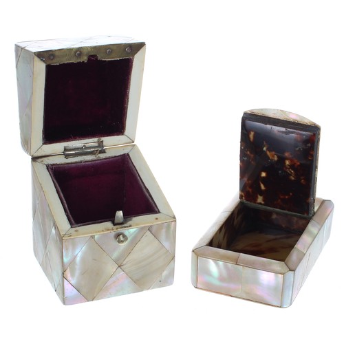 1253 - Good late Victorian mother of pearl and silver mounted whist card box, the hinged cover with applied... 