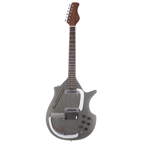 378 - Angelo Bruschini (Massive Attack) - studio used MD sitar guitar, with grey crackle finish, within so... 