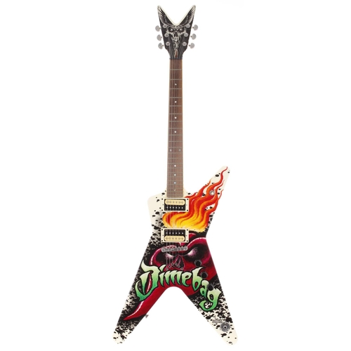 461 - Dimebag Darrell (Pantera) interest - Unique Dean ML electric guitar with Jack Rudy Custom artwork; F... 