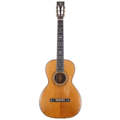 957 - 1920s Larson Brothers for William C Stahl Style 8 acoustic guitar, made in Chicago, USA; Body: Brazi... 