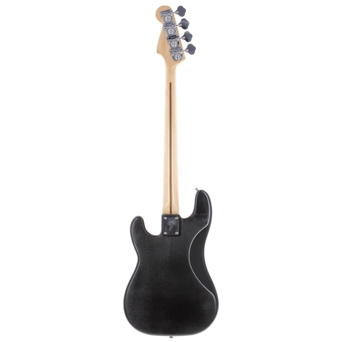 962 - 1978 Fender Precision Bass guitar, made in USA; Body: black finish, surface paint reaction in areas ... 