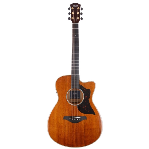 970 - Yamaha AC4K Limited Edition electro-acoustic guitar, made in China; Body: natural solid koa; Neck: m... 