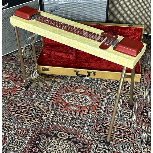 932 - 1960s Harlin Brothers Multi-Kord pedal steel guitar, pearl finish, within original hard case... 