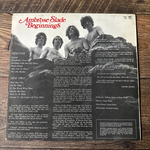 302 - Chris Cross (Ultravox) - Ambrose Slade 'Beginnings' vinyl record, STL5492