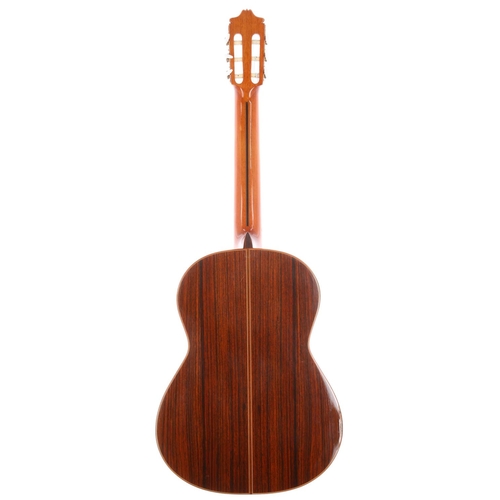 2239 - M.G. Contreras classical guitar, made in Spain; Back and sides: rosewood, small hairline to body end... 