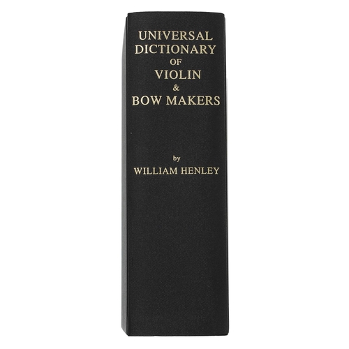 3098 - William Henley - Universal Dictionary of Violin & Bow Makers, 1973 edition, reprinted in 1997... 