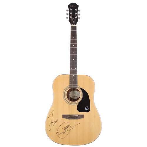 470 - Barry Gibb (Bee Gees) - autographed Epiphone DR-100NA acoustic guitar, ser. no. 1103100780*Donated t... 