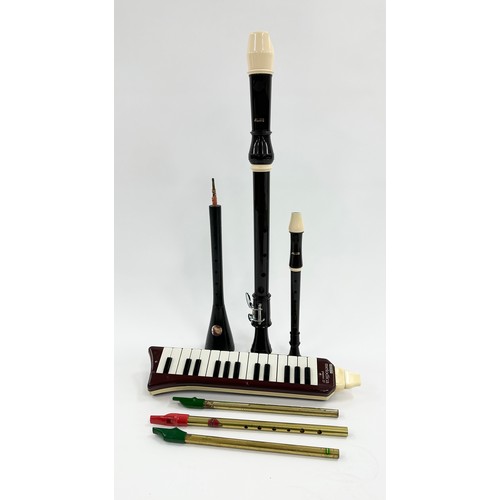 74 - Chris Cross (Ultravox) - selection of wind instruments to include a Hohner Melodica Piano 27, cased,... 