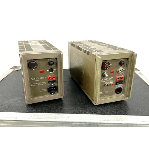 186 - Chris Cross (Ultravox) - two Quad 303 power amplifiers, made in England, ser. nos. 64658 and Q094016... 