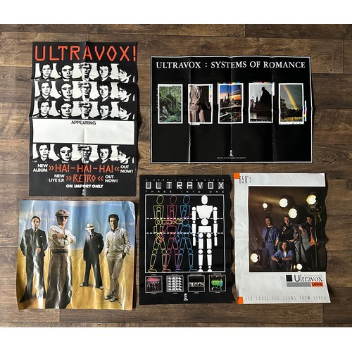 113 - Chris Cross (Ultravox) - five various original Ultravox posters to include an unused 'Ha!-Ha!-Ha!' a... 