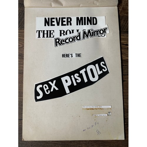 182 - Chris Cross (Ultravox) - Sex Pistols interest: an original proof artwork for the Sex Pistols album '... 