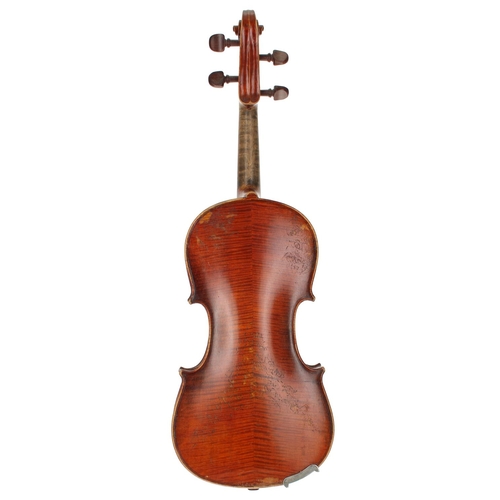 3006 - German half size violin circa 1880, 12 1/2