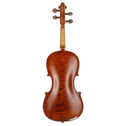 3007 - Early 20th century German half size violin labelled Manby Violin Co. Ltd. Melbourne, Sydney, London,... 