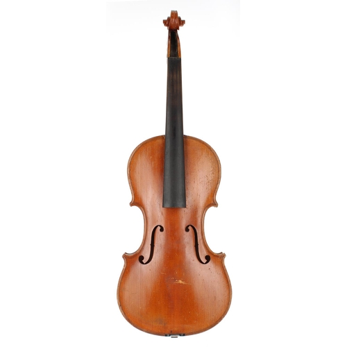 3008 - German three-quarter size violin circa 1920, 13 1/4