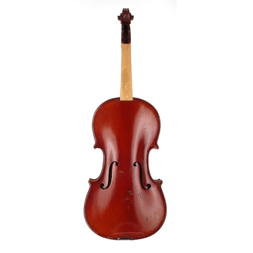 3008 - German three-quarter size violin circa 1920, 13 1/4