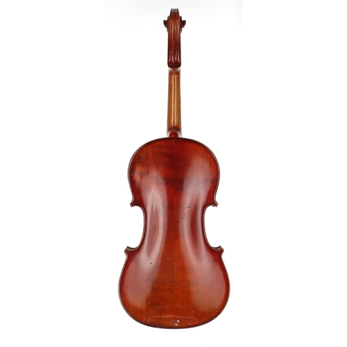 3008 - German three-quarter size violin circa 1920, 13 1/4