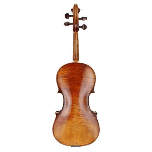 3020 - Late 19th century German violin, 14 3/16