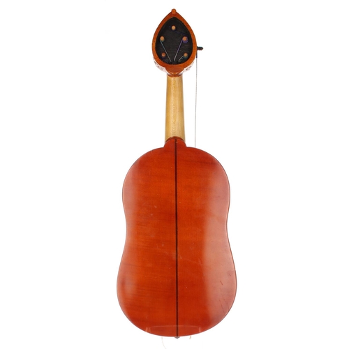 3041 - Eccentric six-string viola with oval shaped slightly waisted body and heart shaped peg box carved wi... 