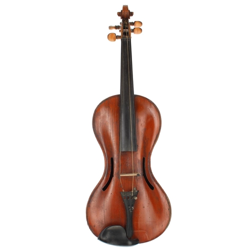 3043 - Late 19th century eccentric cornerless violin, 14 5/16