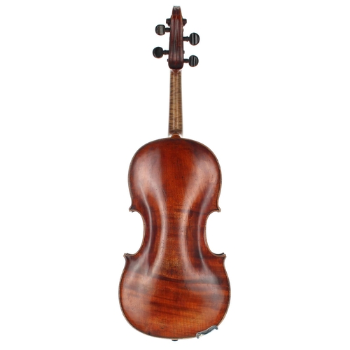 3057 - Interesting 19th century violin, unlabelled, 14 3/16