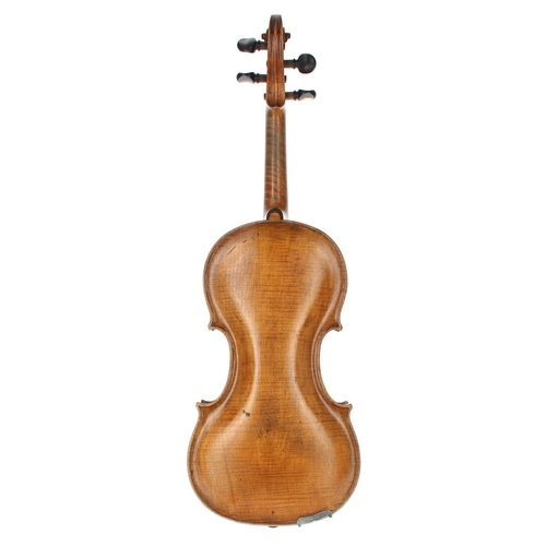 3059 - Late 19th century violin in need of restoration, 13 15/16