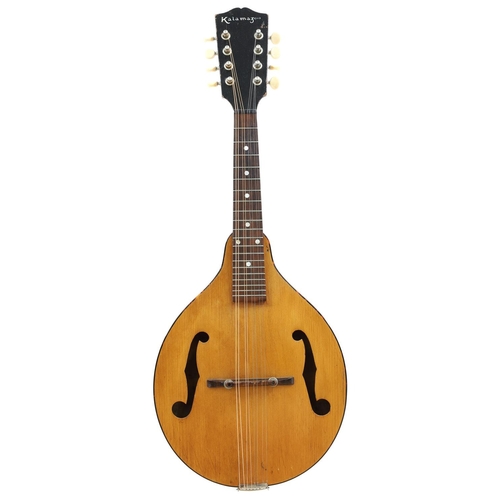 2561 - Kalamazoo pear shaped mandolin, with maple back and sides, faux tortoiseshell banded spruce table an... 