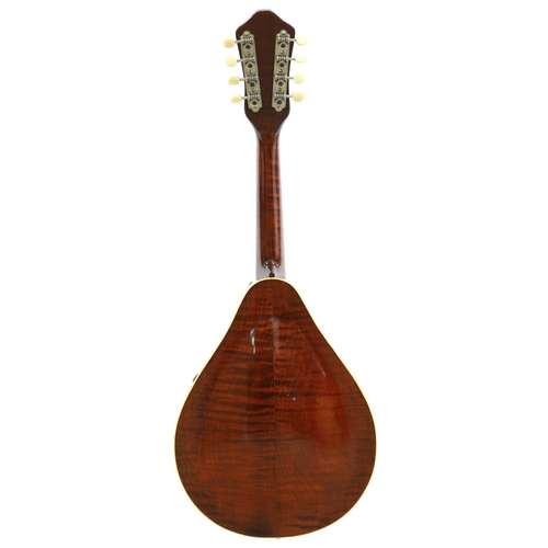 2562 - Good C.F. Martin & Co. pear shaped mandolin, with faux ivory banded maple back and sides, spruce... 