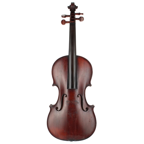 3018 - Early 20th century French Stradivari copy violin, 14 1/16