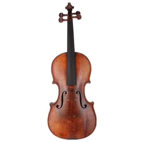 3018 - Early 20th century French Stradivari copy violin, 14 1/16