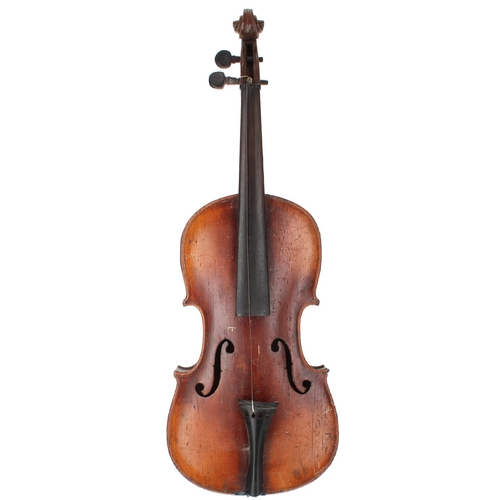 3018 - Early 20th century French Stradivari copy violin, 14 1/16