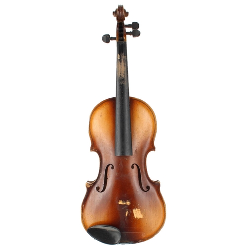 3067 - Three old three-quarter size violins (3)