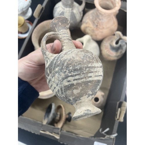 724 - Interesting collection of antique stoneware pottery from the Middle East