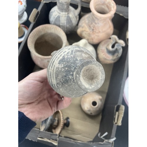 724 - Interesting collection of antique stoneware pottery from the Middle East