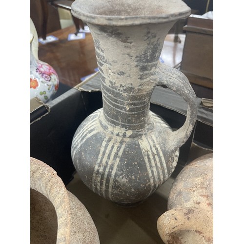 724 - Interesting collection of antique stoneware pottery from the Middle East