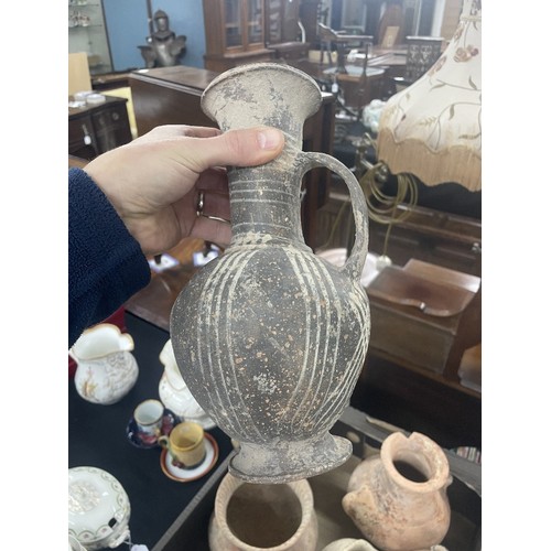 724 - Interesting collection of antique stoneware pottery from the Middle East