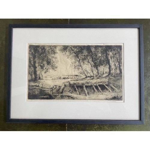 751 - William Palmer Robins (1882-1959), a group of 16 framed etchings on paper, primarily pastoral and co... 