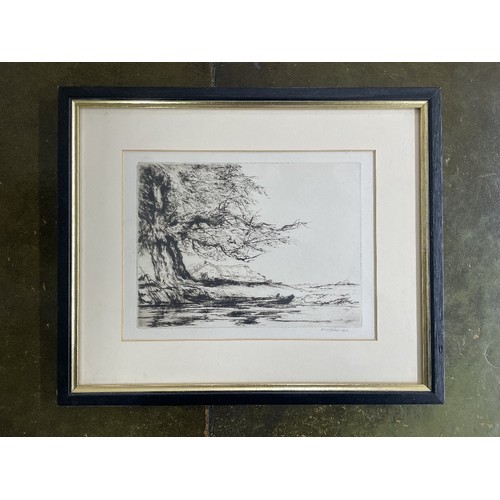 751 - William Palmer Robins (1882-1959), a group of 16 framed etchings on paper, primarily pastoral and co... 