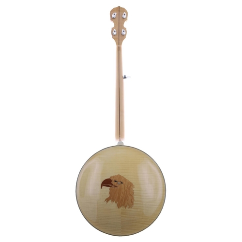 2592 - Good Ashbury 'Eagle' Model five-string banjo, with mother of pearl maple banded resonator, stylised ... 