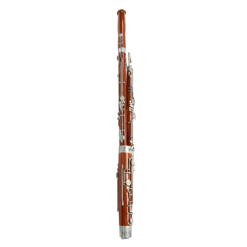 2802 - Selmer Bundy bassoon stamped Mod. 132, crook, fitted case; also an old ebonite Conn clarinet ser. no... 