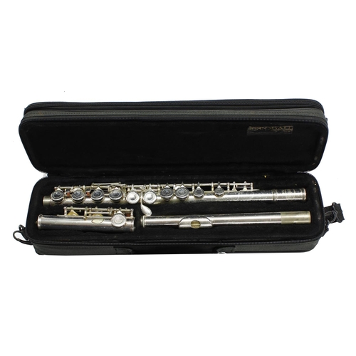 2815 - Boosey & Hawkes Regent oboe; also two metal flutes by Hernals and Notus, all cased (3)... 