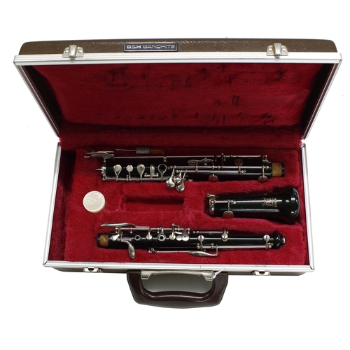 2815 - Boosey & Hawkes Regent oboe; also two metal flutes by Hernals and Notus, all cased (3)... 