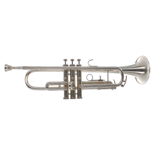 2862 - J.R. Lafleur Zenith Mk III silver plated trumpet, ser. no. 590047, two mouthpieces, mute, case... 