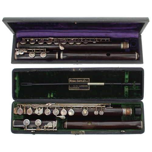 2837 - Cocuswood flute by and stamped Rudall Carte & Co. Ltd, 23 Berners Street, Oxford Street, London,... 