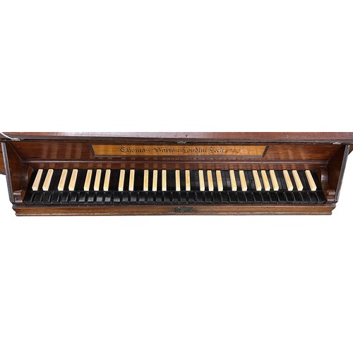 2507 - Bentside spinet by Thomas Barton, London, first quarter of the 18th century, the case of walnut, the... 