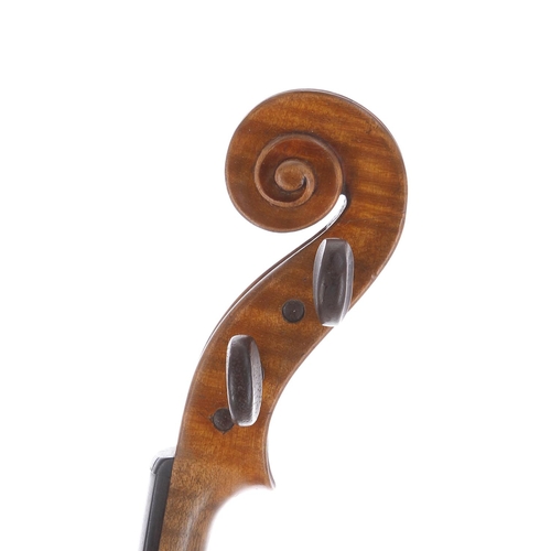 3402 - Late 19th century violin, 14 3/16